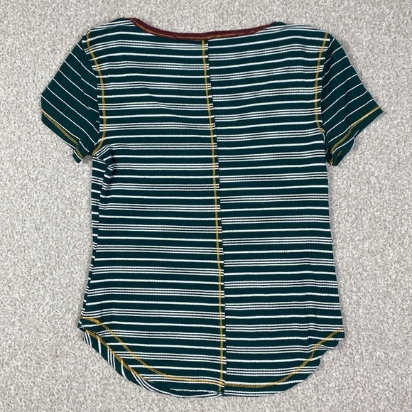 Nobo Henley Y2K soft ribbed jersey knit forest green bodycon Bella Swan - Picture 8 of 10